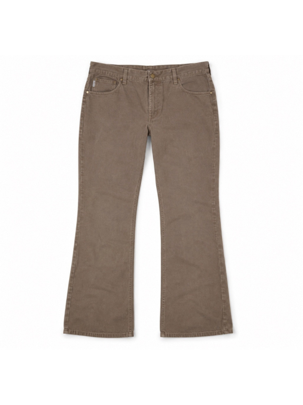 Carhartt Womens 20x32 Canvas Pants Traditional Bootcut WB002 Mushroom Gray Brown